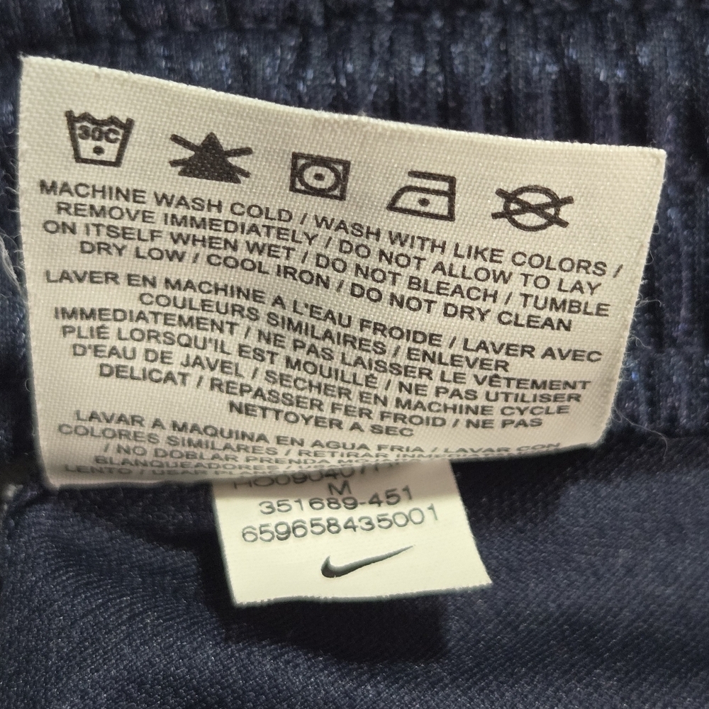 Nike Basketball Mens Vintage Navy Blue Gray Athletic Shorts Medium - Picture 4 of 7